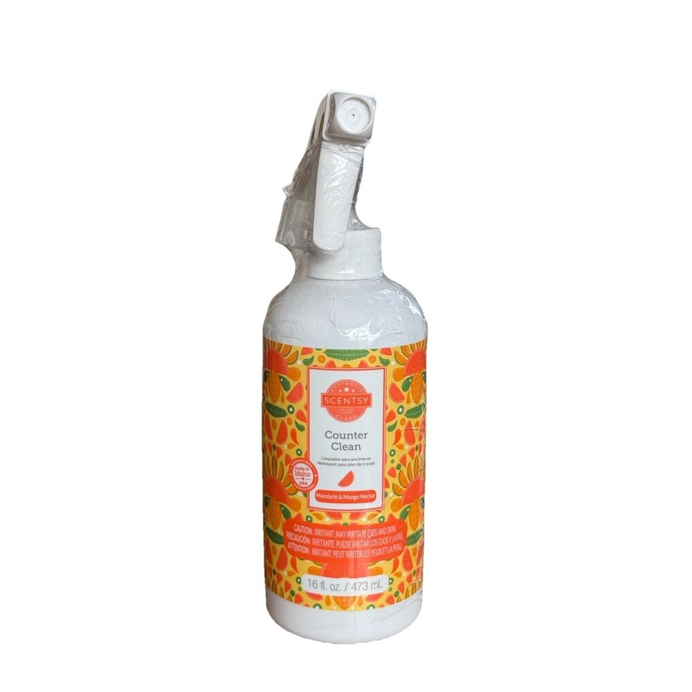 New & Sealed Scentsy Counter Clean Scent Mandarin & Mango Nectar 16 Fl Oz